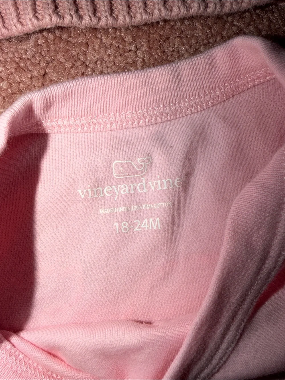GAP/Vineyard Vines Baby Girls Pink Sweater, Knit Top, Leggings & Onesie Set